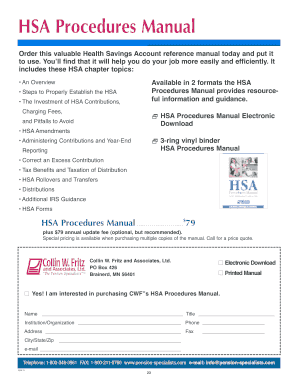 HSA Procedures Manual