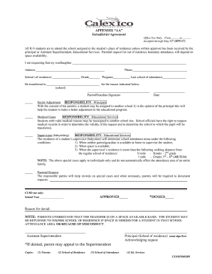 Intradistrict School Transfer Request Form