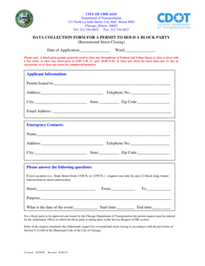 Block Party Permit Application