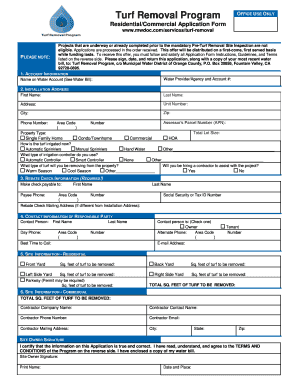California Turf Removal Program Application Form