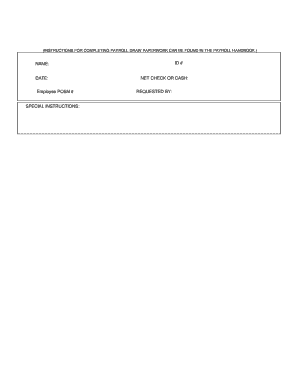 Payroll Disbursement Request Form