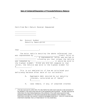 Sale of Collateral Notice