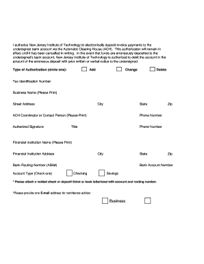 Direct Deposit Authorization Form