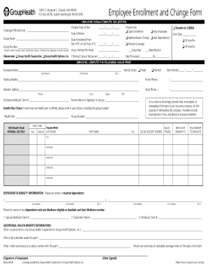Employee Enrollment and Change Form