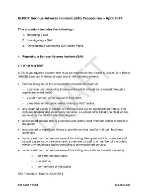 serious incident report template fill print download serious incident report form army