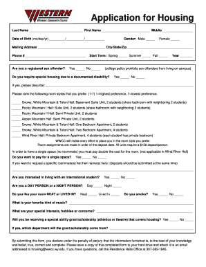 Application for Housing