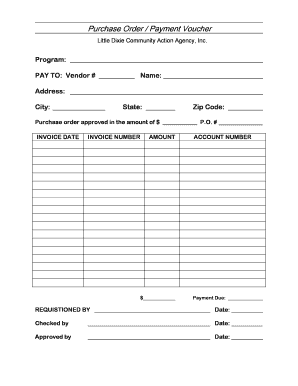 Purchase Order Payment Voucher