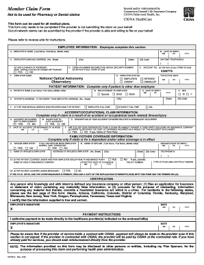Cigna Medical Claim Form
