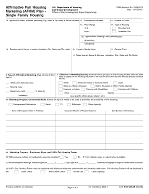 Affirmative Fair Housing Marketing Plan