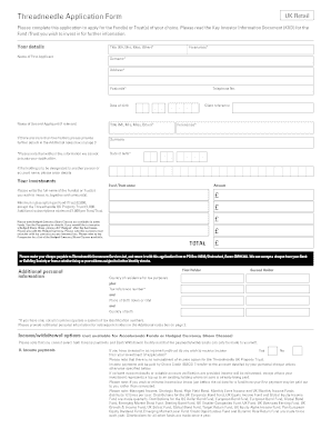 Threadneedle UK Retail Investment Application Form