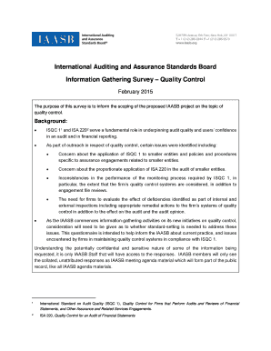 Quality Control Survey for Audit Firms