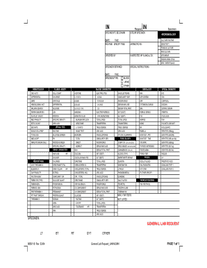 General Lab Request Form