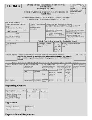 SEC Form 3 Beneficial Ownership
