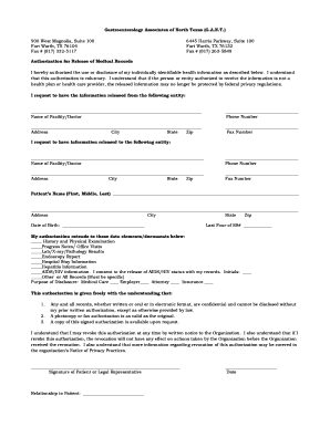 Authorization for Release of Medical Records