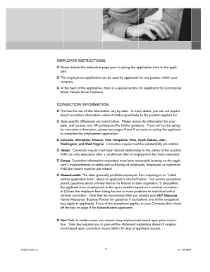 Employment Application Form