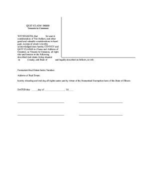 Quit Claim Deed for Tenants in Common