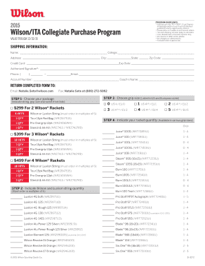 Wilson Collegiate Purchase Program Form
