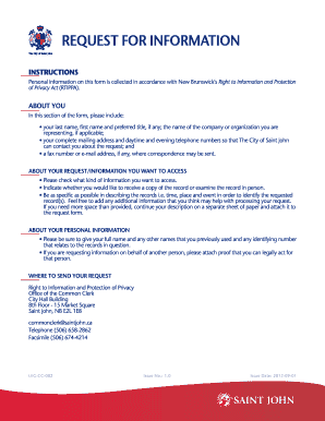 Request for Information Form