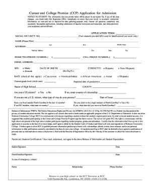 Career and College Promise Application for Admission