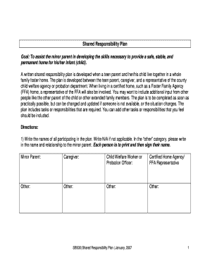 Shared Responsibility Plan for Teen Parents