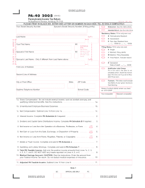 Pennsylvania Income Tax Return