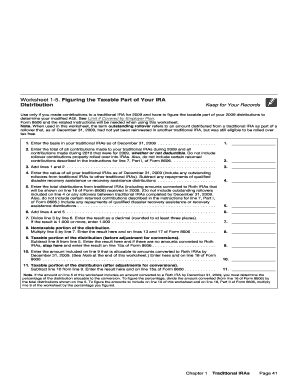 IRA Distribution Tax Worksheet
