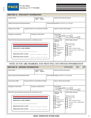 Pennsylvania Medicare Application Form