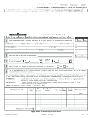 Pennsylvania LIHEAP Application