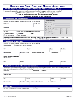 Ohio Cash, Food, and Medical Assistance Application