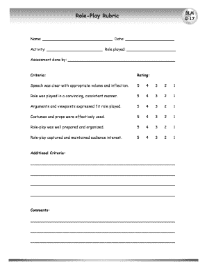 Role-Play Assessment Form
