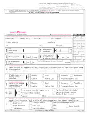 Pennsylvania Low-Income Home Energy Assistance Program Application