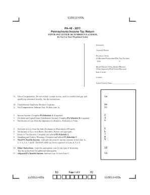 Pennsylvania Income Tax Return Form PA-40