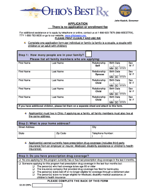 Ohio Best Rx Application Form