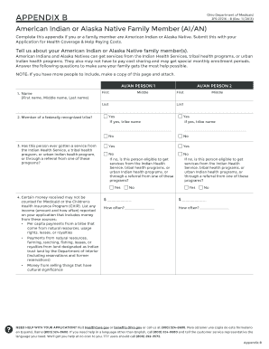 Ohio Medicaid AI/AN Family Member Form