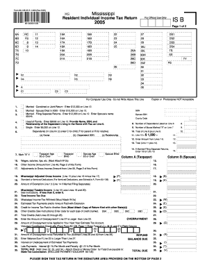 Mississippi Resident Individual Income Tax Return