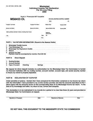 Mississippi Individual Income Tax Declaration