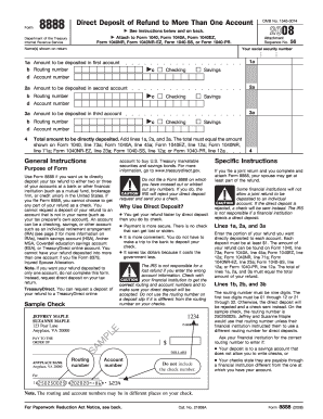 IRS Form 8888 Direct Deposit of Refund