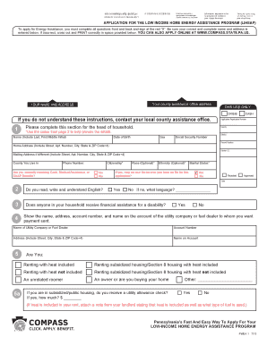 Pennsylvania Low Income Home Energy Assistance Program Application