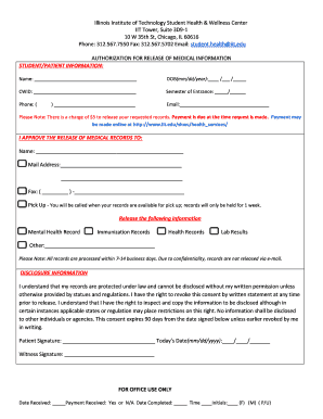 Authorization for Release of Medical Information