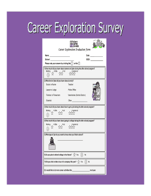 Career Exploration Evaluation Form
