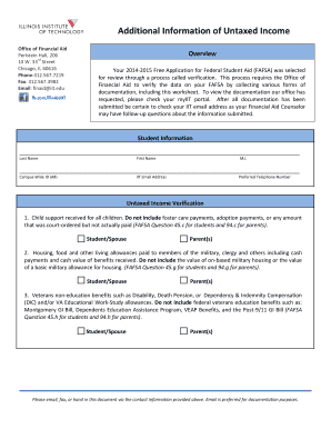 Untaxed Income Verification Form