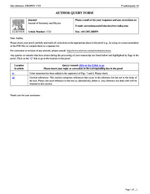 Author Query Form