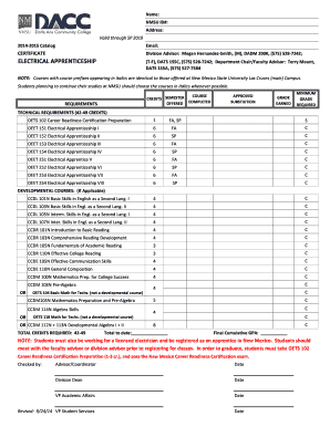 CERTIFICATE ELECTRICAL APPRENTICESHIP - daccnmsuedu