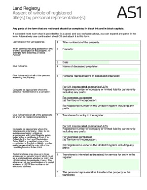 UK Property Transfer Form