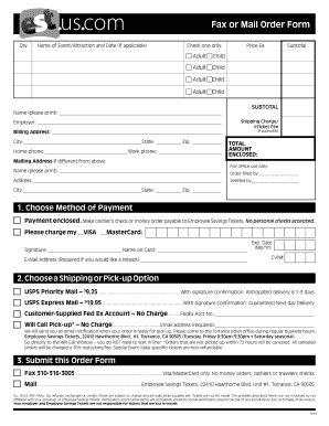 Event Ticket Order Form