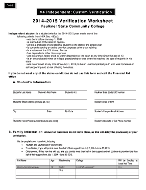 V4 Independent Verification Form