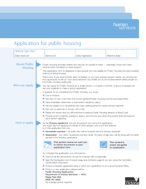 Application for Public Housing
