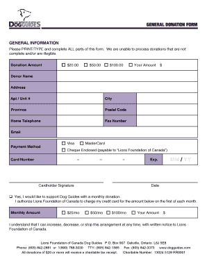 General Donation Form