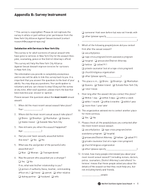 New York City Sexual Assault Services Survey