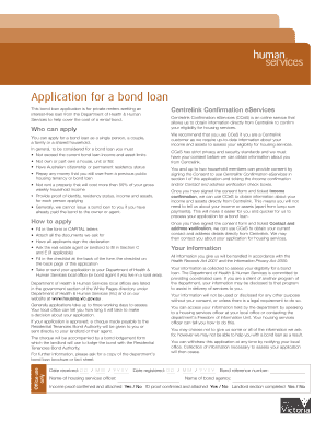 Bond Loan Application